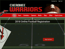 Tablet Screenshot of cherokeewarriorsfootball.org